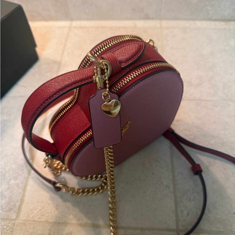 Coach Pink Heart-Shaped Crossbody Bag NWT - Picture 4 of 7